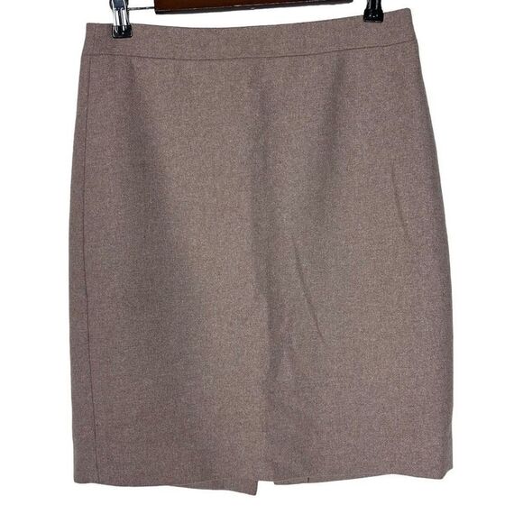 J. Crew Pencil skirt in double-serge wool size 4 Light Tan - Picture 1 of 8